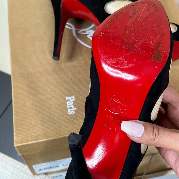 Christian Louboutin Black Mesh Heel Bootie - Picture 6 of 11